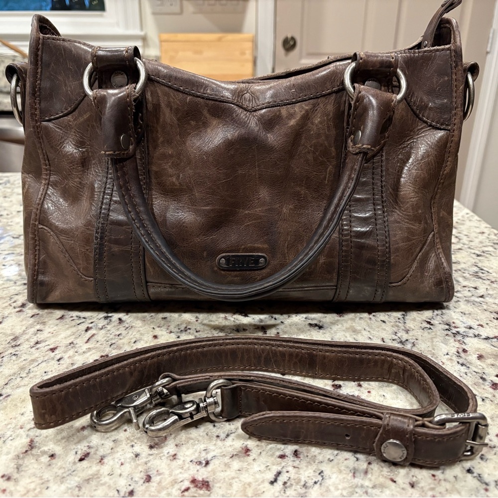 Frye Distressed Leather Purse Melissa Satchel
